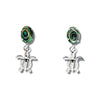 Glacier pearle earth turtle earrings