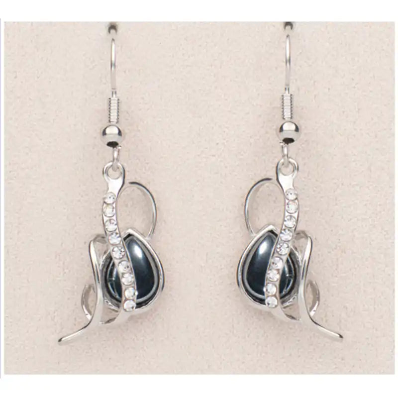Hematite embrace earrings