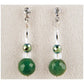 Jade facet ball-8mm earrings