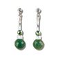 Jade facet ball-8mm earrings