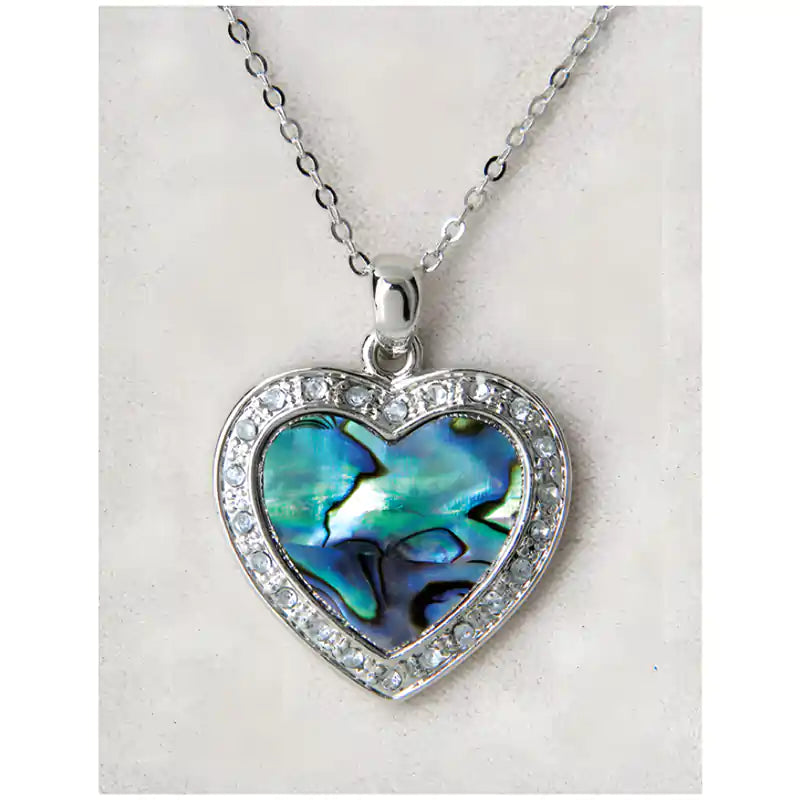 Glacier pearle fancy heart necklace