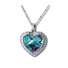 Glacier pearle fancy heart necklace