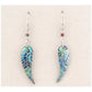 Glacier pearle feather dangle earrings