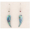 Glacier pearle feather dangle earrings