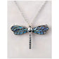Glacier pearle filigree dragonfly necklace