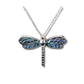 Glacier pearle filigree dragonfly necklace