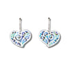 Glacier pearle filigree hearts earrings