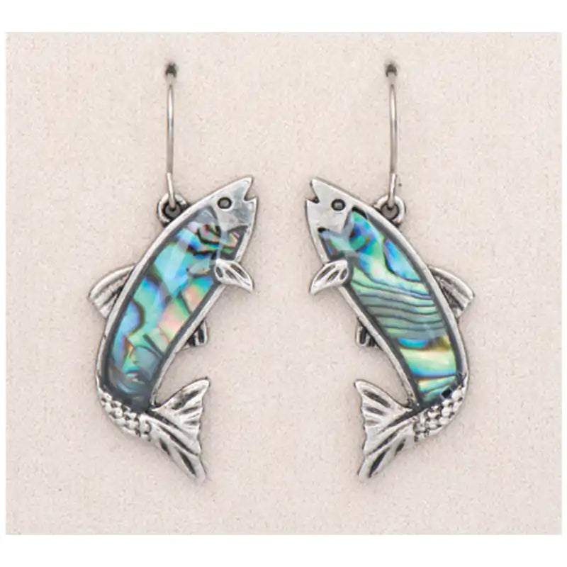 Glacier pearle fish earrings