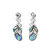 Glacier pearle floating feathers earrings