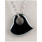 Hematite floating heart necklace
