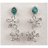 Glacier pearle floral drop earrings