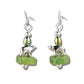 Jade forest bear earrings