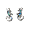 Glacier pearle gecko-stud earrings