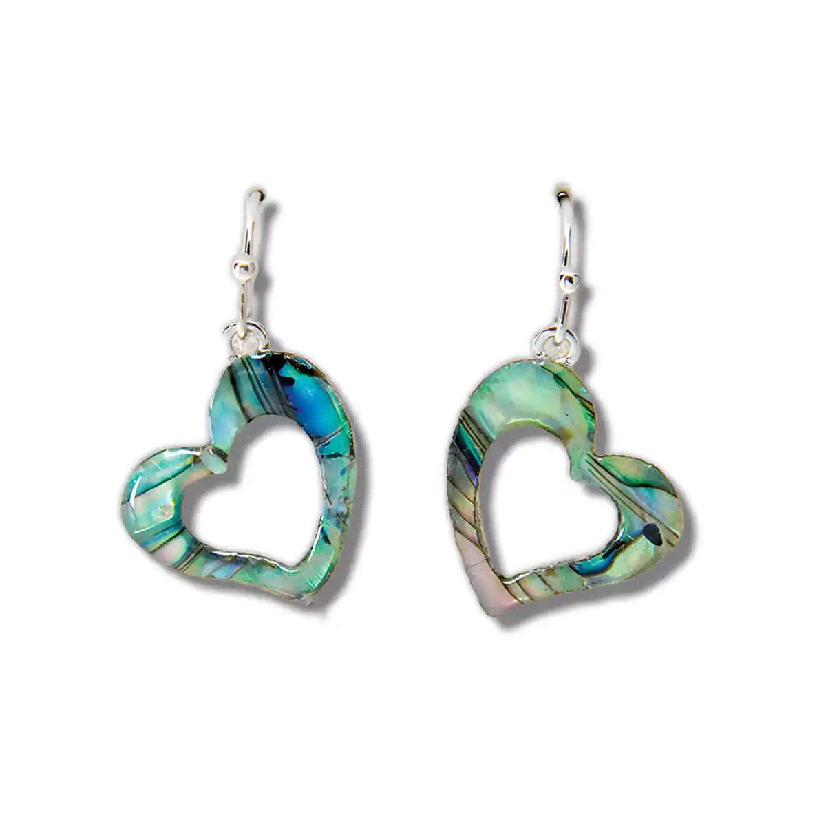 Glacier pearle graceful heart earrings