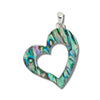 Glacier pearle graceful heart necklace