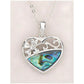 Glacier pearle heart blossom necklace