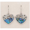 Glacier pearle heart blossom earrings