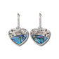 Glacier pearle heart blossom earrings