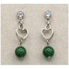 Jade heart's adornment earrings