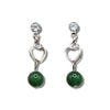 Jade heart's adornment earrings