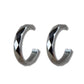 Hematite hoop-facetted earrings