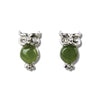Jade hoot earrings