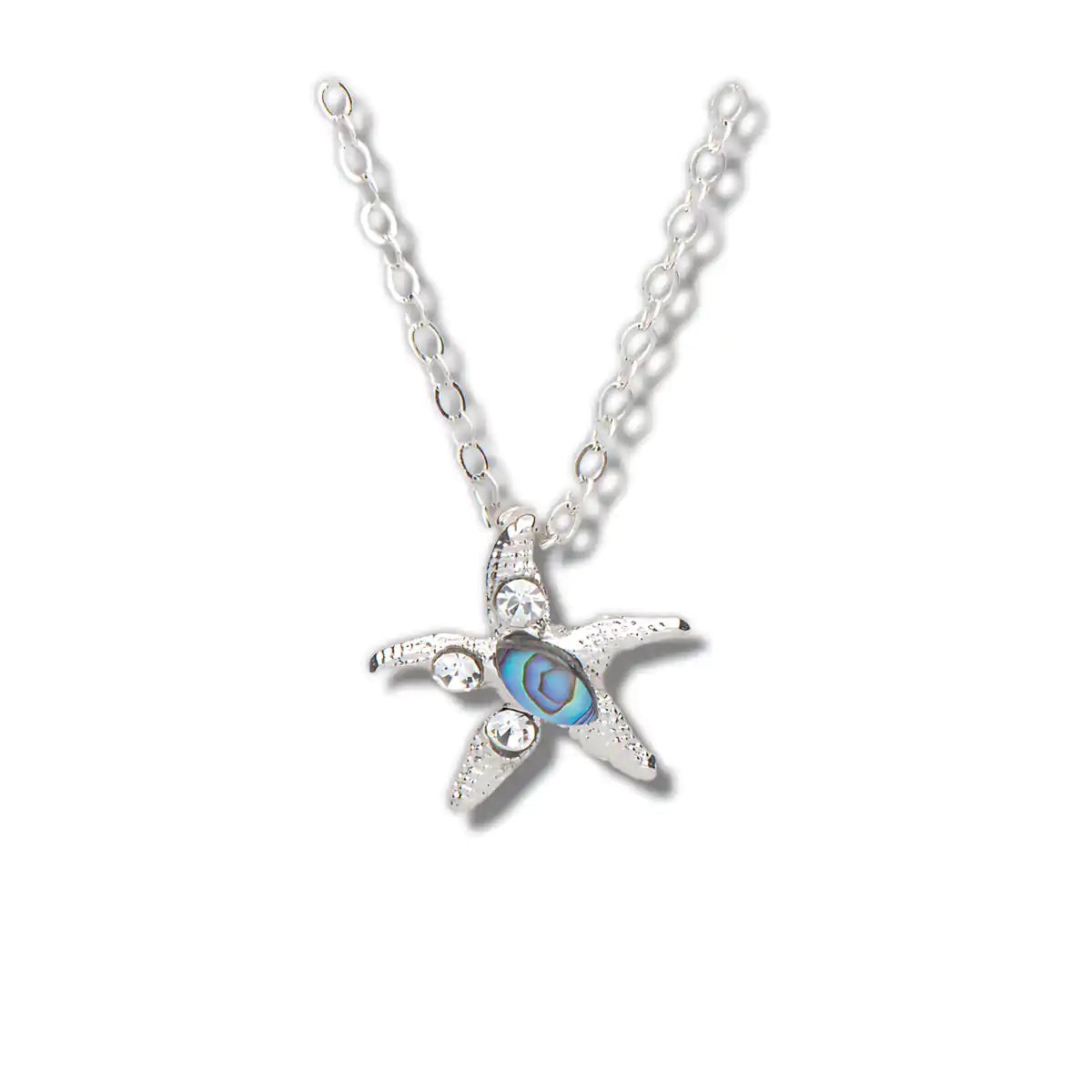 Glacier pearle jewelled starfish necklace