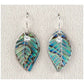 Glacier pearle leaf filigree earrings