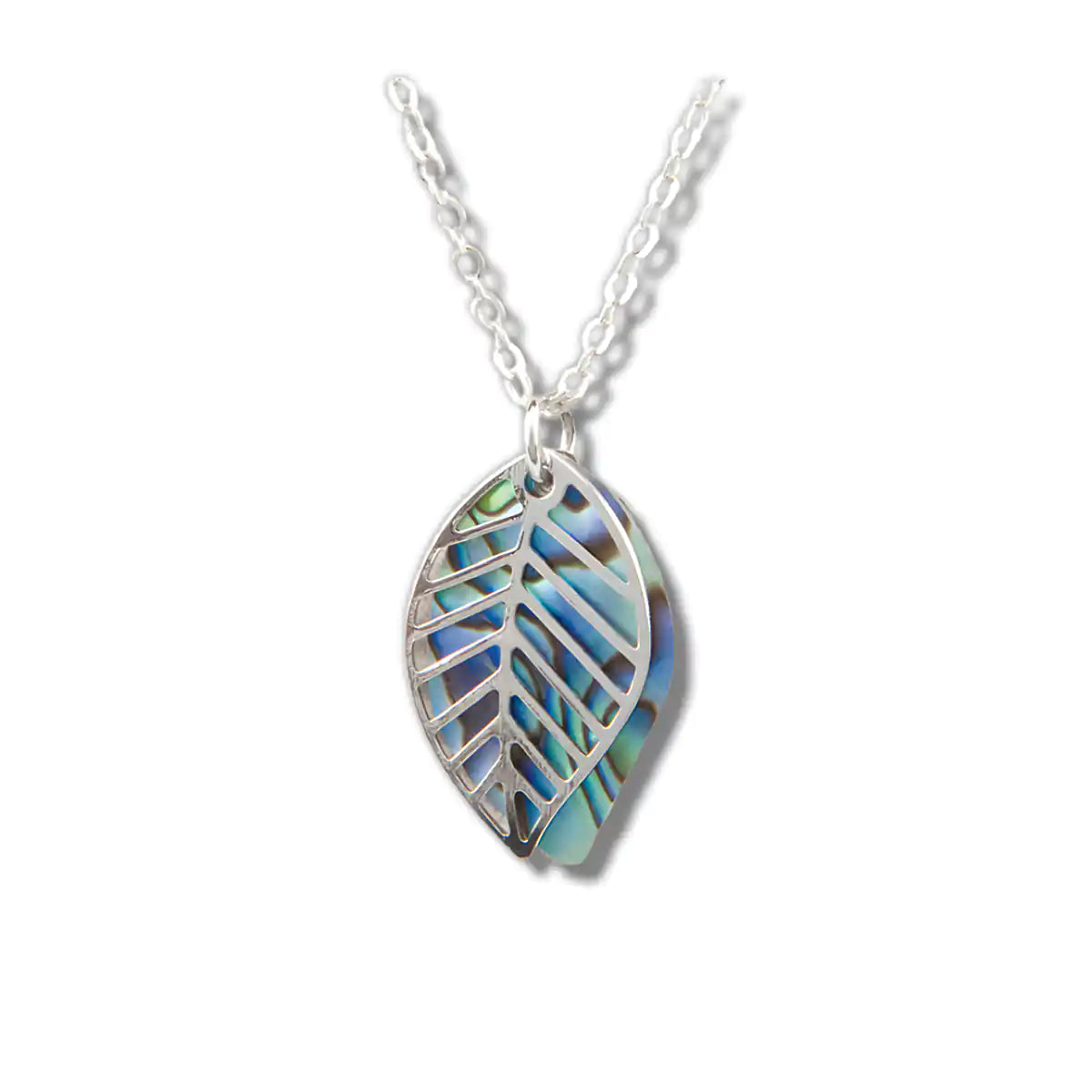 Glacier pearle leaf filigree necklace