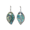 Glacier pearle leaf filigree earrings