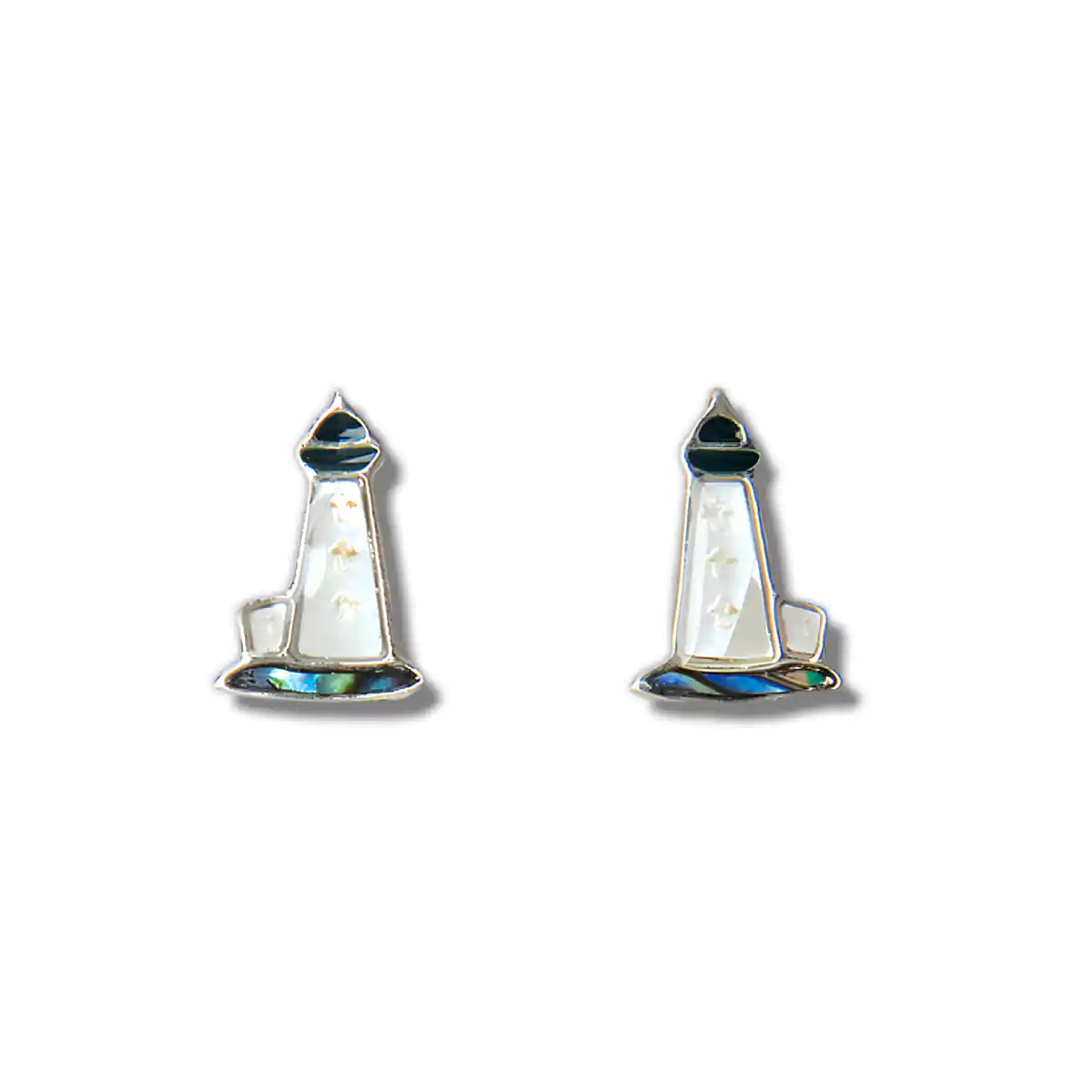 Glacier pearle lighthouse-stud earrings