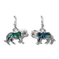 Glacier pearle lion earrings