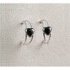 Hematite love hoop earrings