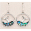 Glacier pearle majestic whale tail earrings