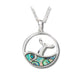 Glacier pearle majestic whale tail necklace