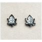 Hematite maple leaf-8x10mm earrings