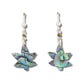 Glacier pearle maple leaf dangle earrings