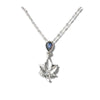 Glacier pearle maple leaf frost necklace