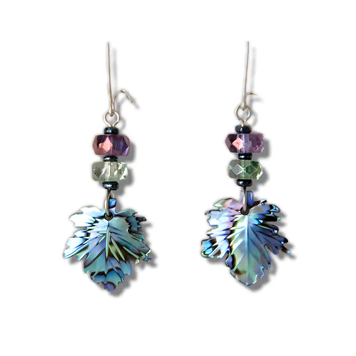 Glacier pearle maple leaf jewels earrings