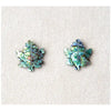 Glacier pearle maple leaf earrings