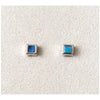 Glacier pearle mini cube earrings