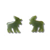 Jade moose earrings