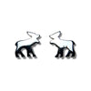 Hematite moose earrings