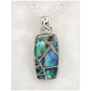 Glacier pearle mosaic rectangle necklace