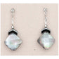 Hematite mother of pearle guide earrings