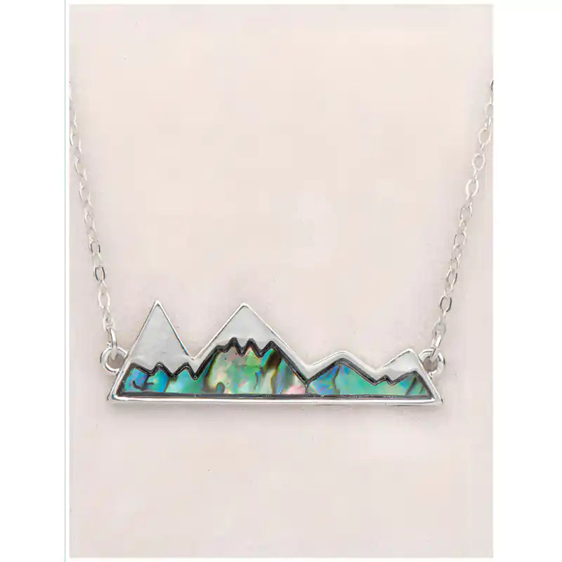 Glacier pearle mountain range necklace