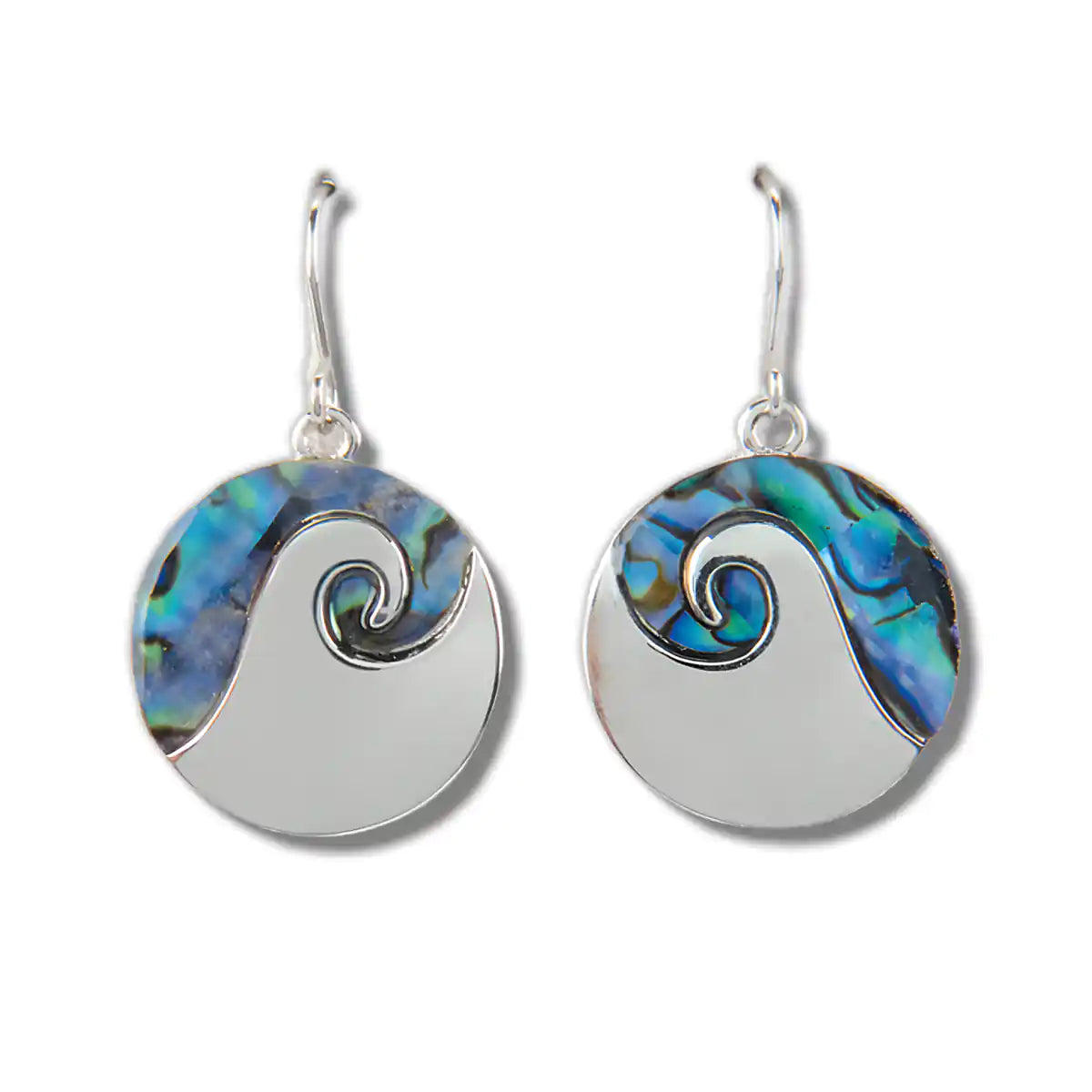 Glacier pearle ocean swirl earrings