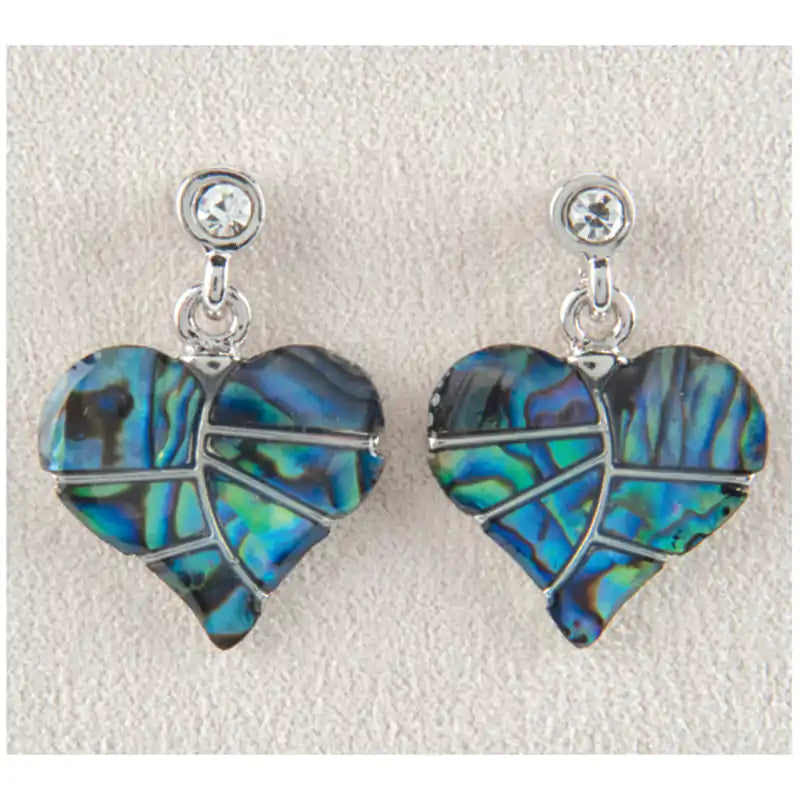 Glacier pearle passionate heart earrings