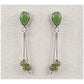 Jade pear-double drop earrings
