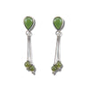 Jade pear-double drop earrings